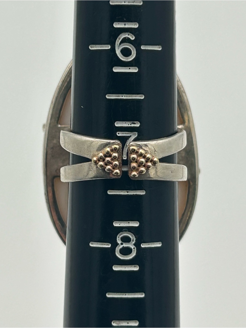Mother of Pearl Religious Carving Ring - Picture 8 of 10
